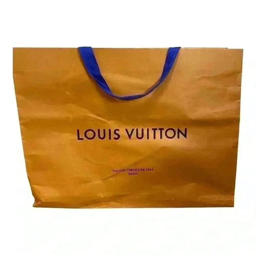 Louis Vuitton large paper shopping gift bag LV